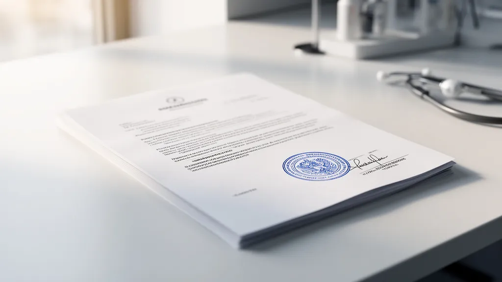 Jak przedłużyć książeczkę sanepidowską? Procedura i ważne zasady Dokument medyczny na biurku ilustrujący jak przedłużyć książeczkę sanepidowską.