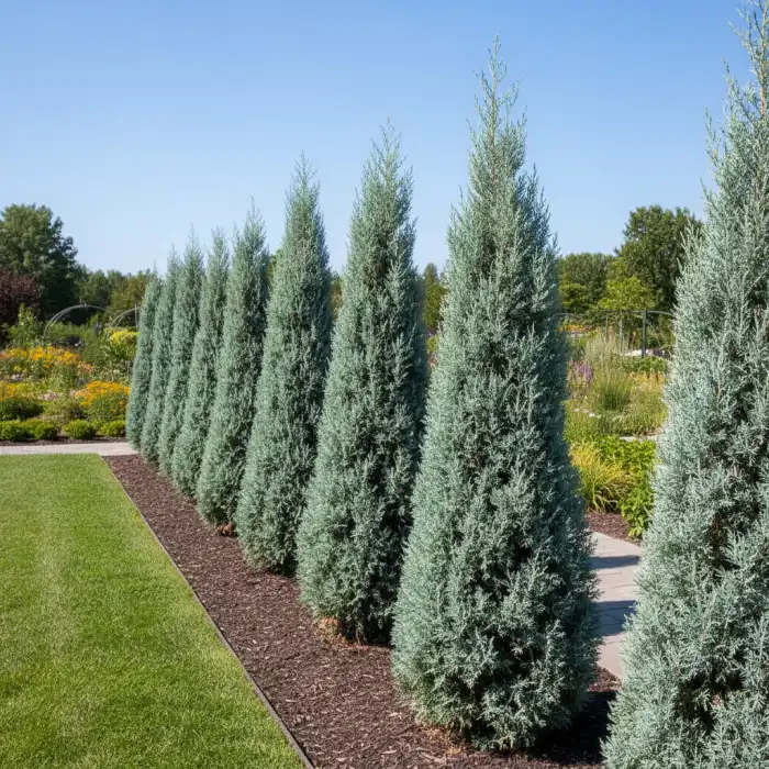 Jałowiec skalny Moonglow: Juniperus scopulorum, sadzenie, pokrój kolumnowy